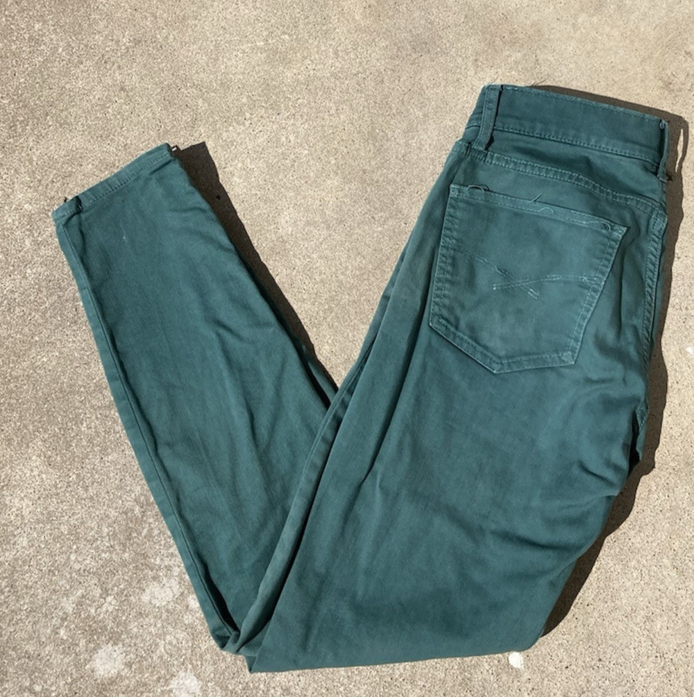 Gap 1969 Bright Green Inseam Zip Legging Jean Women's Size 26/2